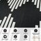 World Rug Gallery Bohemian Stripe Diamond Reversible Recycled Plastic 3' X 5' Black Outdoor Rug 6071BLACK3X5 - alternate 5